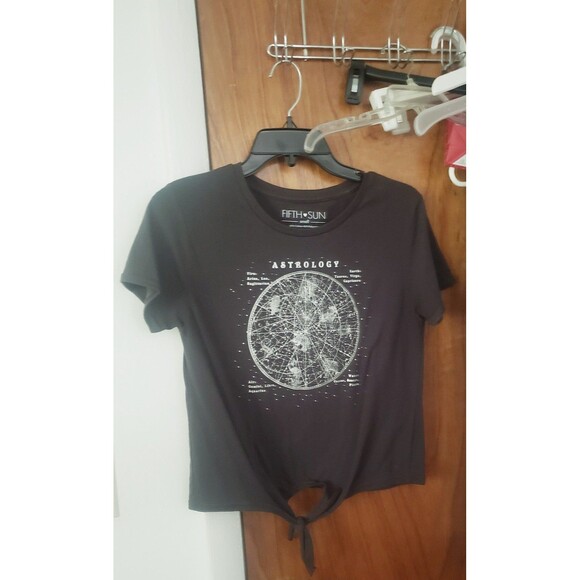 Fifth Sun Juniors' Astrology Chart And Constellations Graphic Crop Top - S - Picture 1 of 2